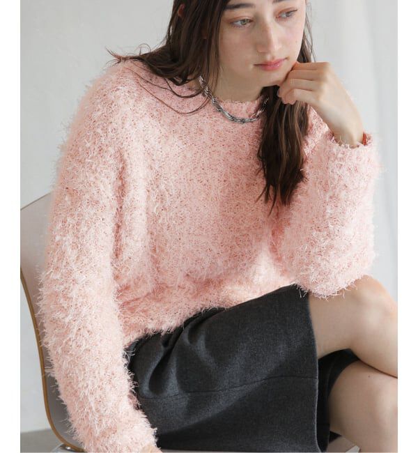  「【洗える】ファンシーヤーンニットプルオーバー」|ニット・セーター|