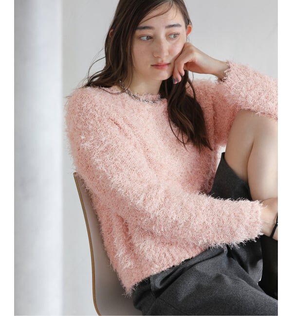  「【洗える】ファンシーヤーンニットプルオーバー」|ニット・セーター|