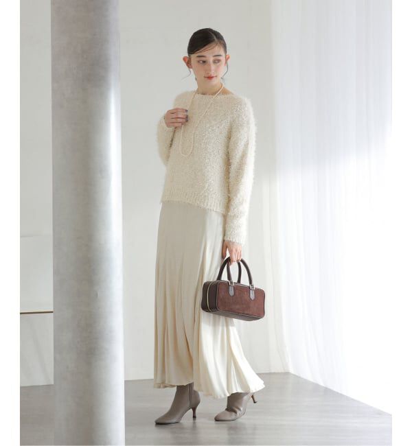  「【洗える】ファンシーヤーンニットプルオーバー」|ニット・セーター|