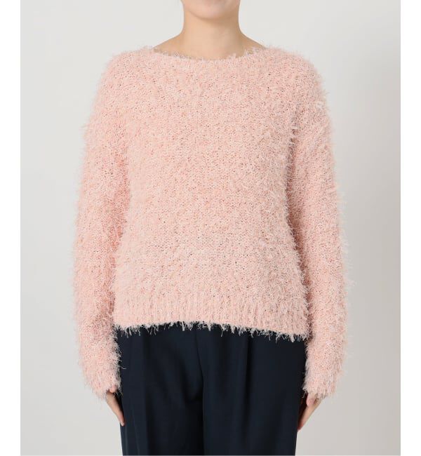  「【洗える】ファンシーヤーンニットプルオーバー」|ニット・セーター|