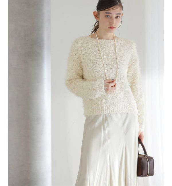  「【洗える】ファンシーヤーンニットプルオーバー」|ニット・セーター|