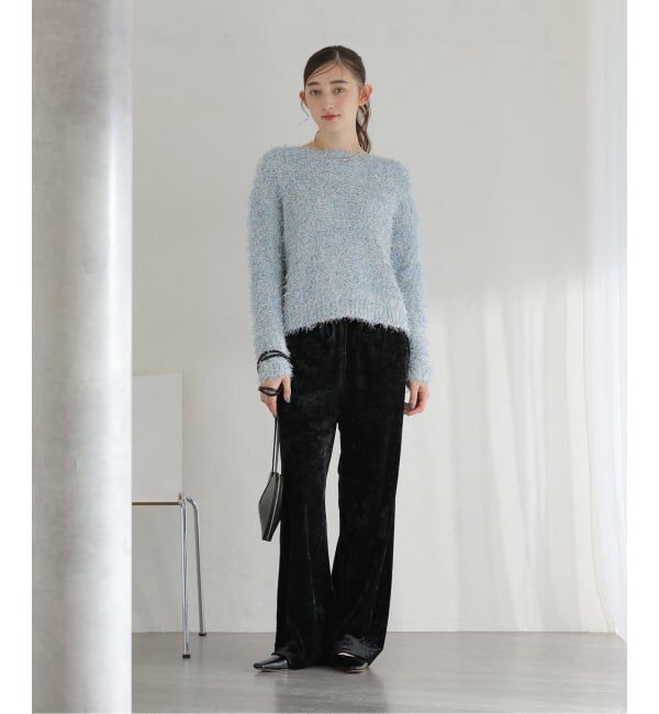  「【洗える】ファンシーヤーンニットプルオーバー」|ニット・セーター|