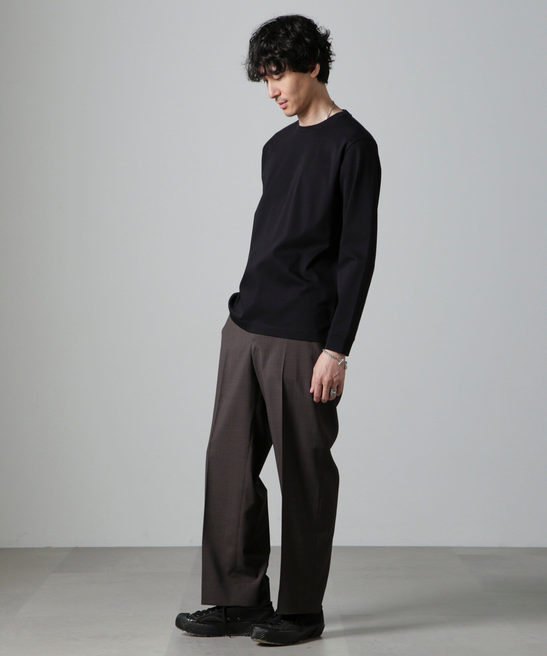 nano･universe「アンチスメルクルーネックTシャツ 長袖」|Tシャツ・カットソー|