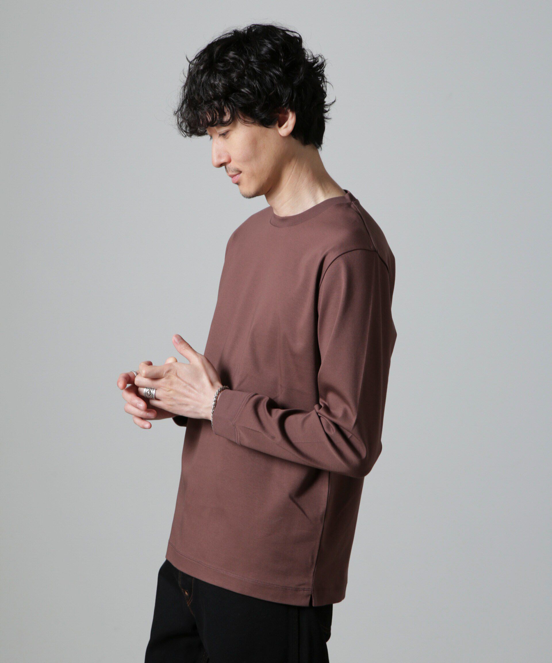 nano･universe「アンチスメルクルーネックTシャツ 長袖」|Tシャツ・カットソー|