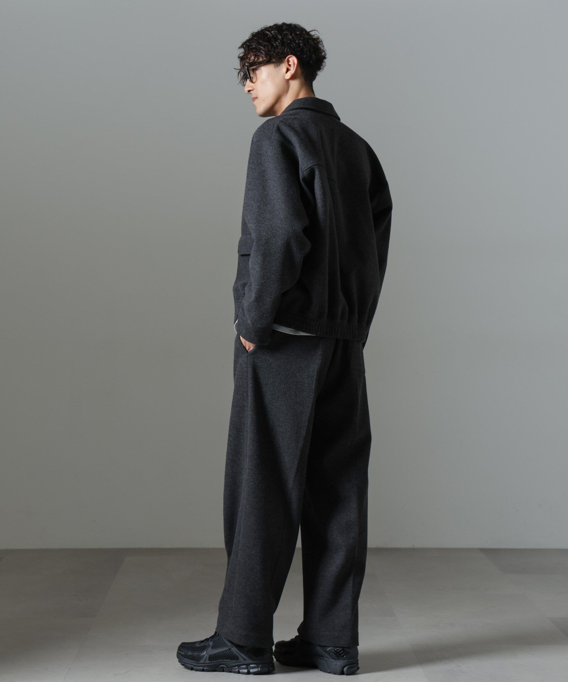 nano･universe「「NJ/CLUB」HOMESTOCK ジャージーストレートパンツ(セットアップ可)」|チノ|