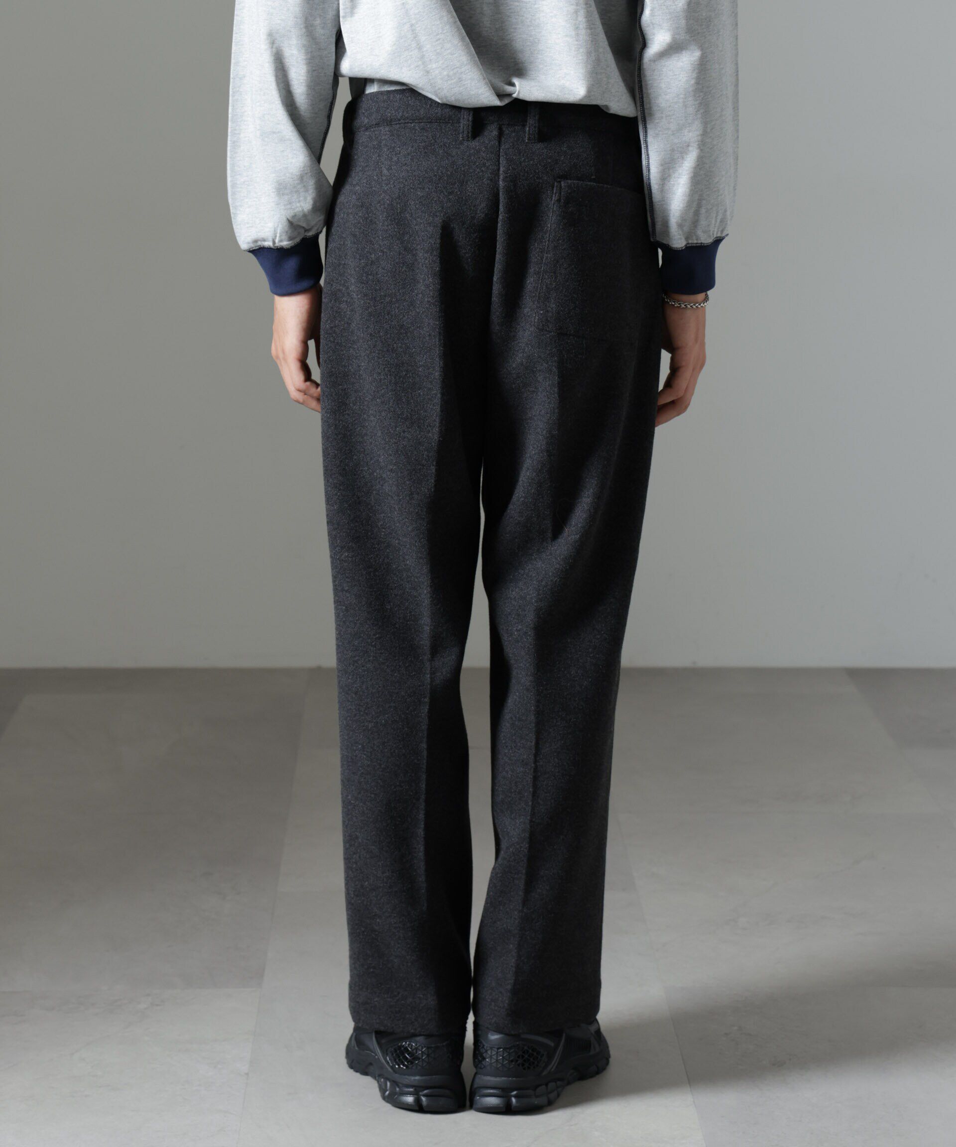 nano･universe「「NJ/CLUB」HOMESTOCK ジャージーストレートパンツ(セットアップ可)」|チノ|