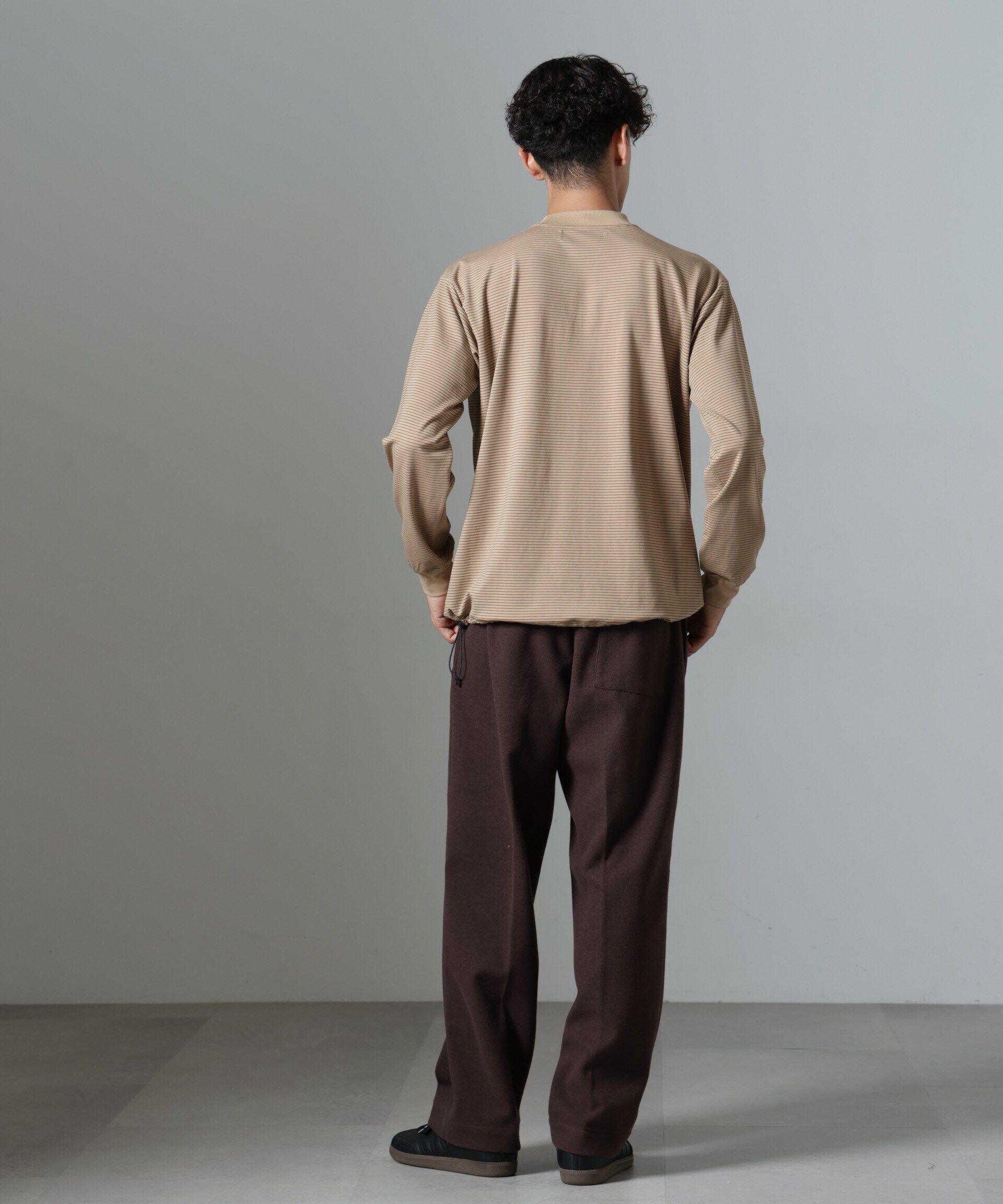 nano･universe「「NJ/CLUB」HOMESTOCK ジャージーストレートパンツ(セットアップ可)」|チノ|