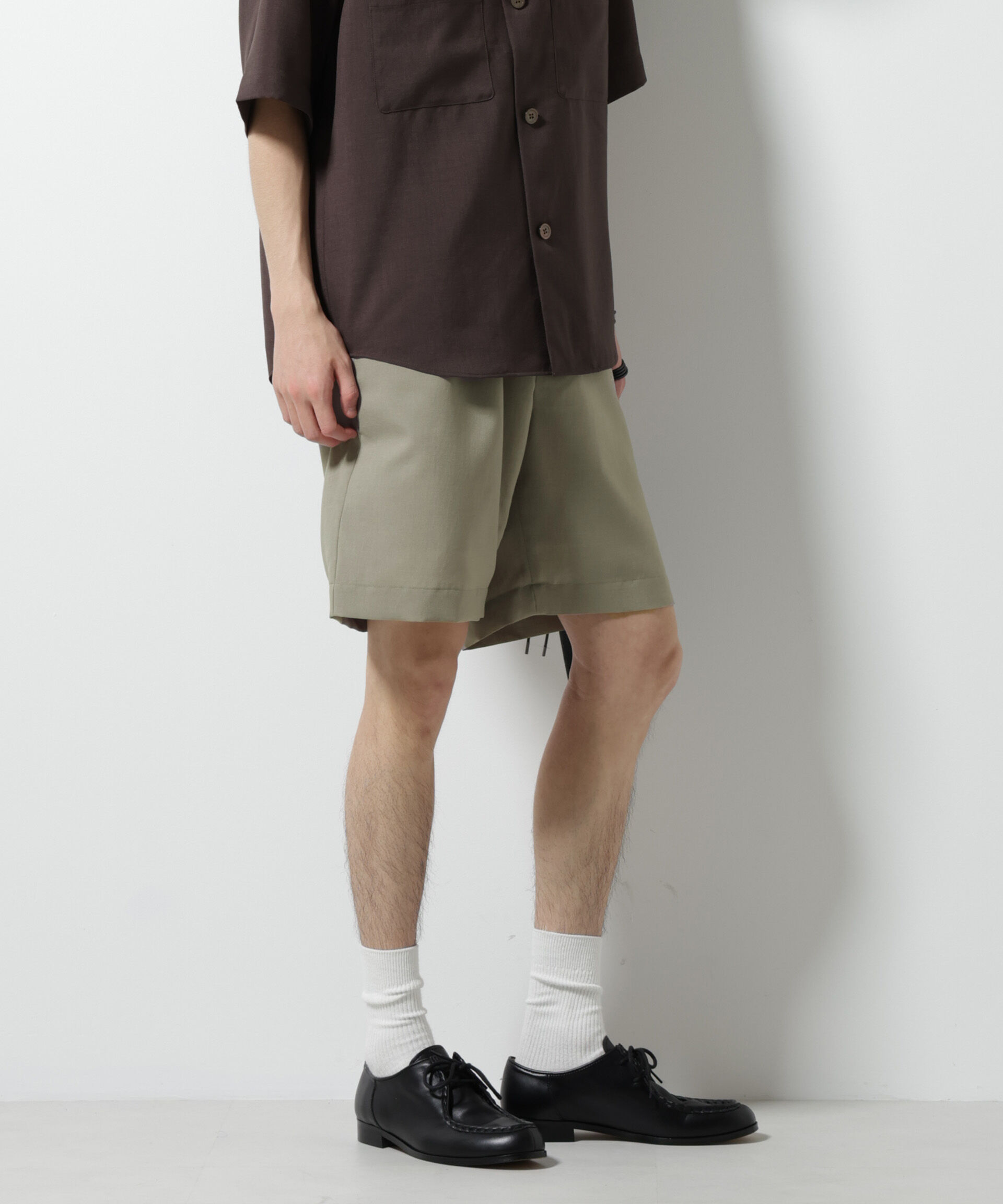 nano･universe「メランジドライイージーショートパンツ（セットアップ可）」|チノ|