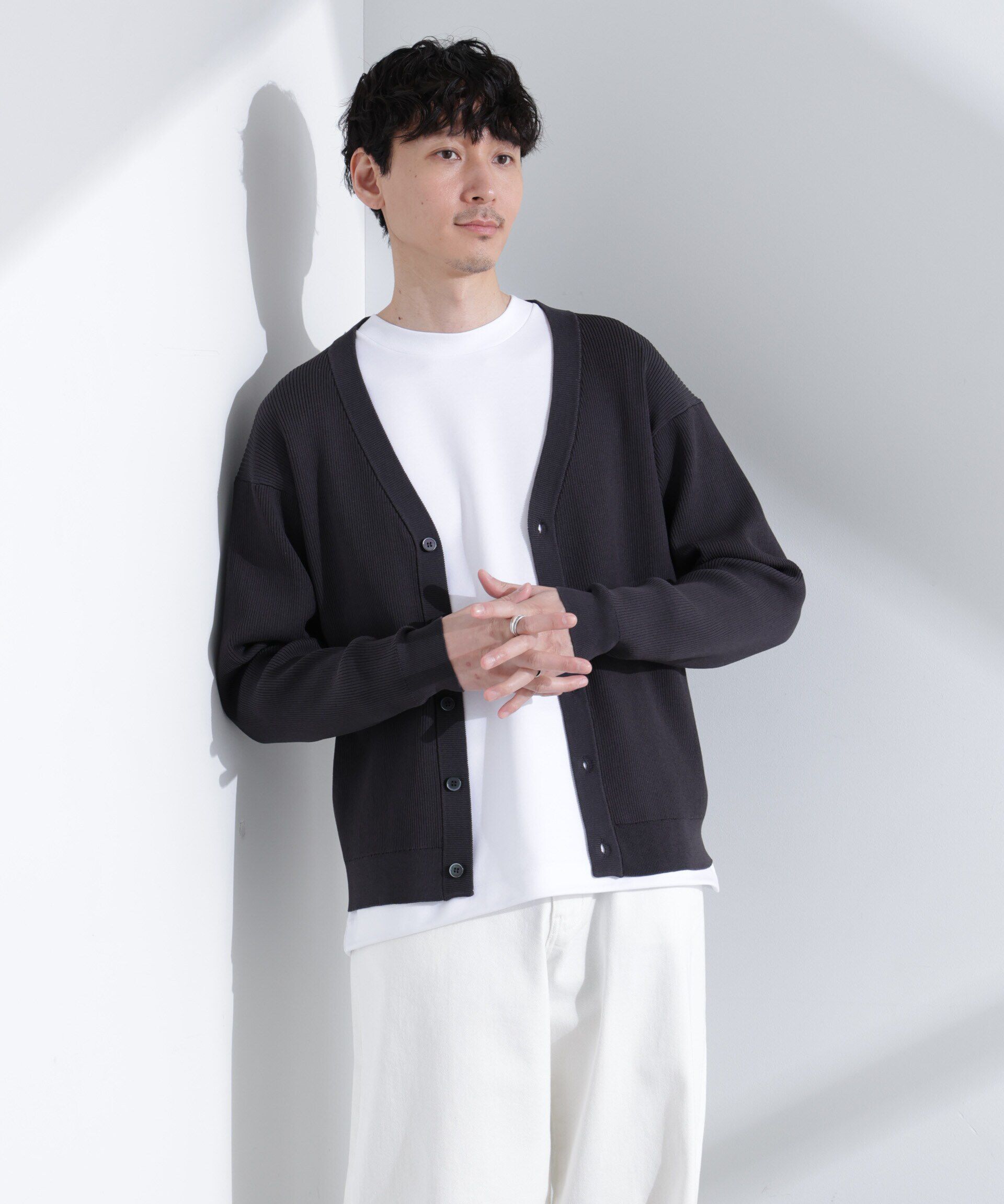  「CICAドライタッチ リブカーディガン」|カーディガン|