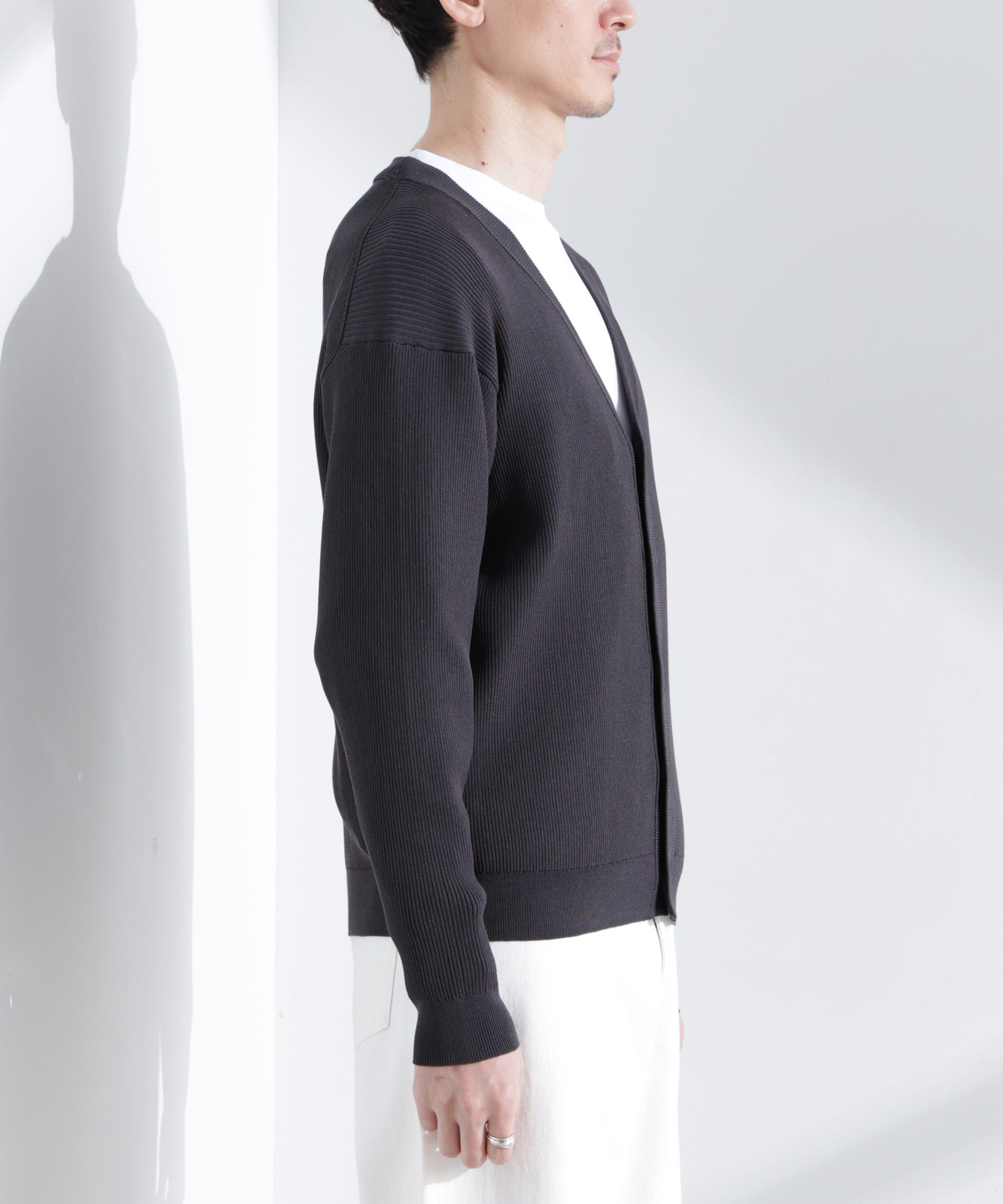  「CICAドライタッチ リブカーディガン」|カーディガン|