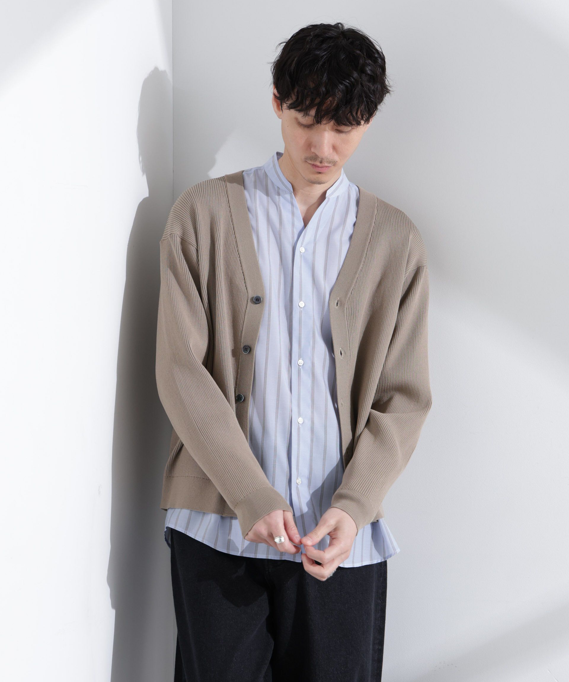  「CICAドライタッチ リブカーディガン」|カーディガン|