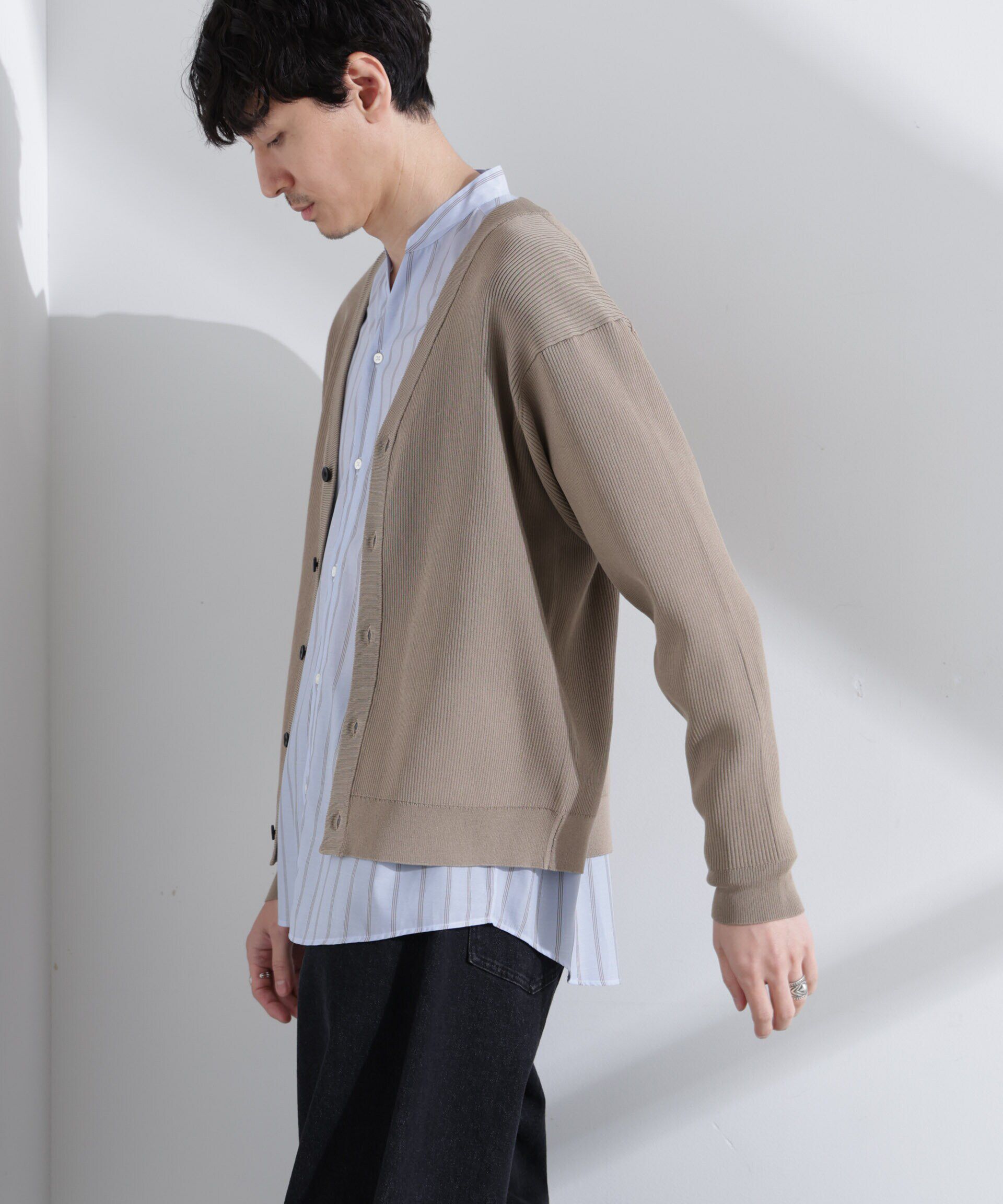  「CICAドライタッチ リブカーディガン」|カーディガン|