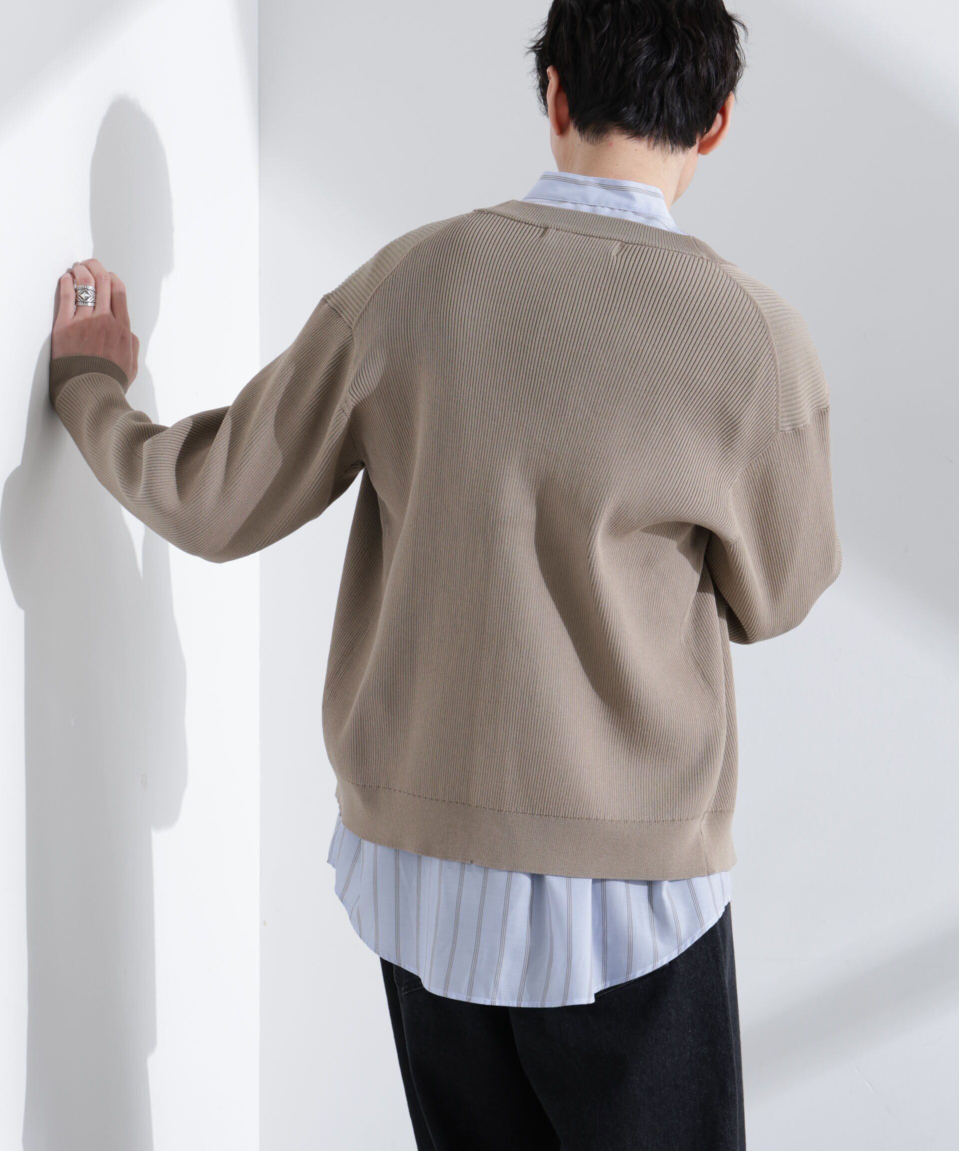  「CICAドライタッチ リブカーディガン」|カーディガン|