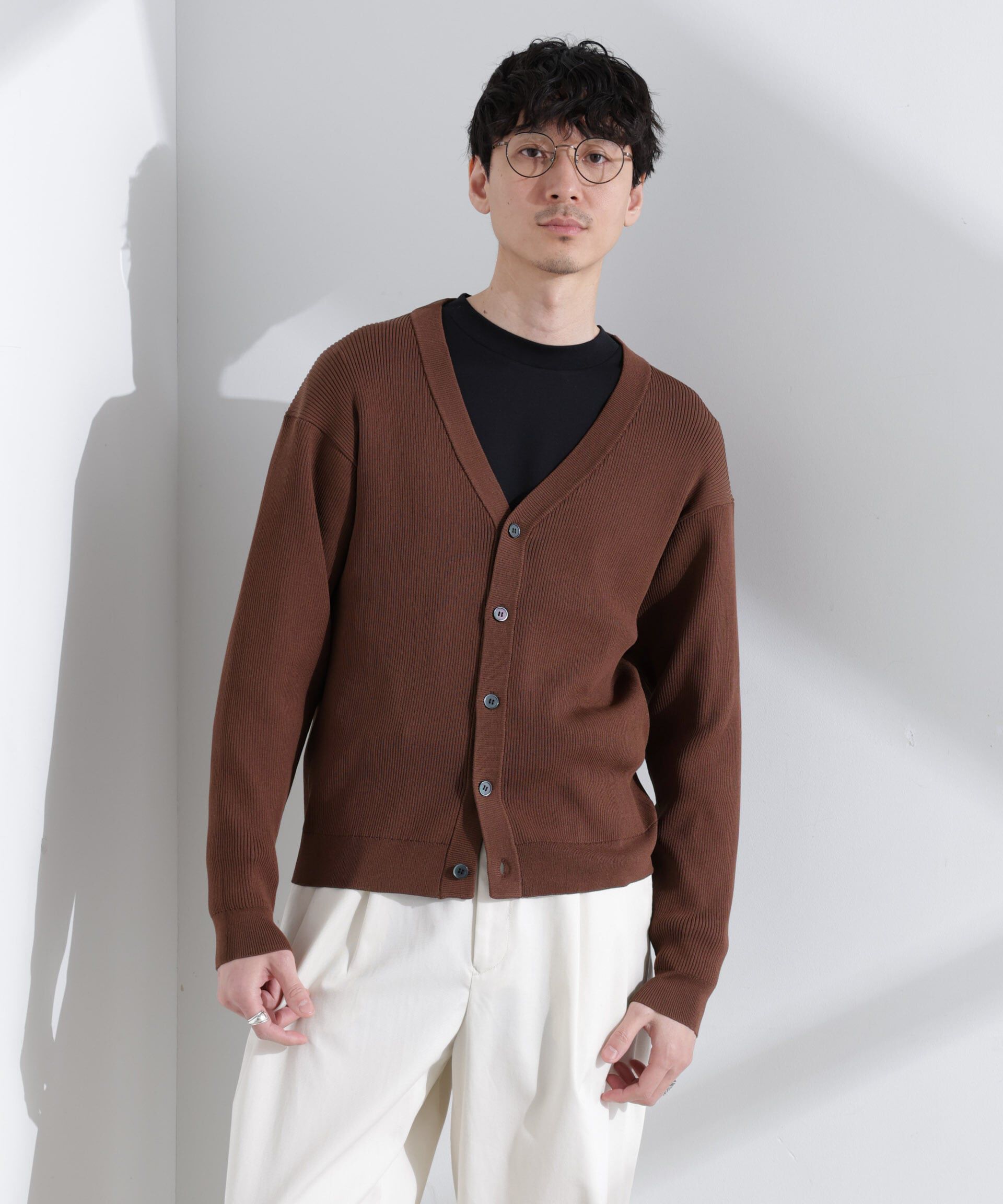  「CICAドライタッチ リブカーディガン」|カーディガン|