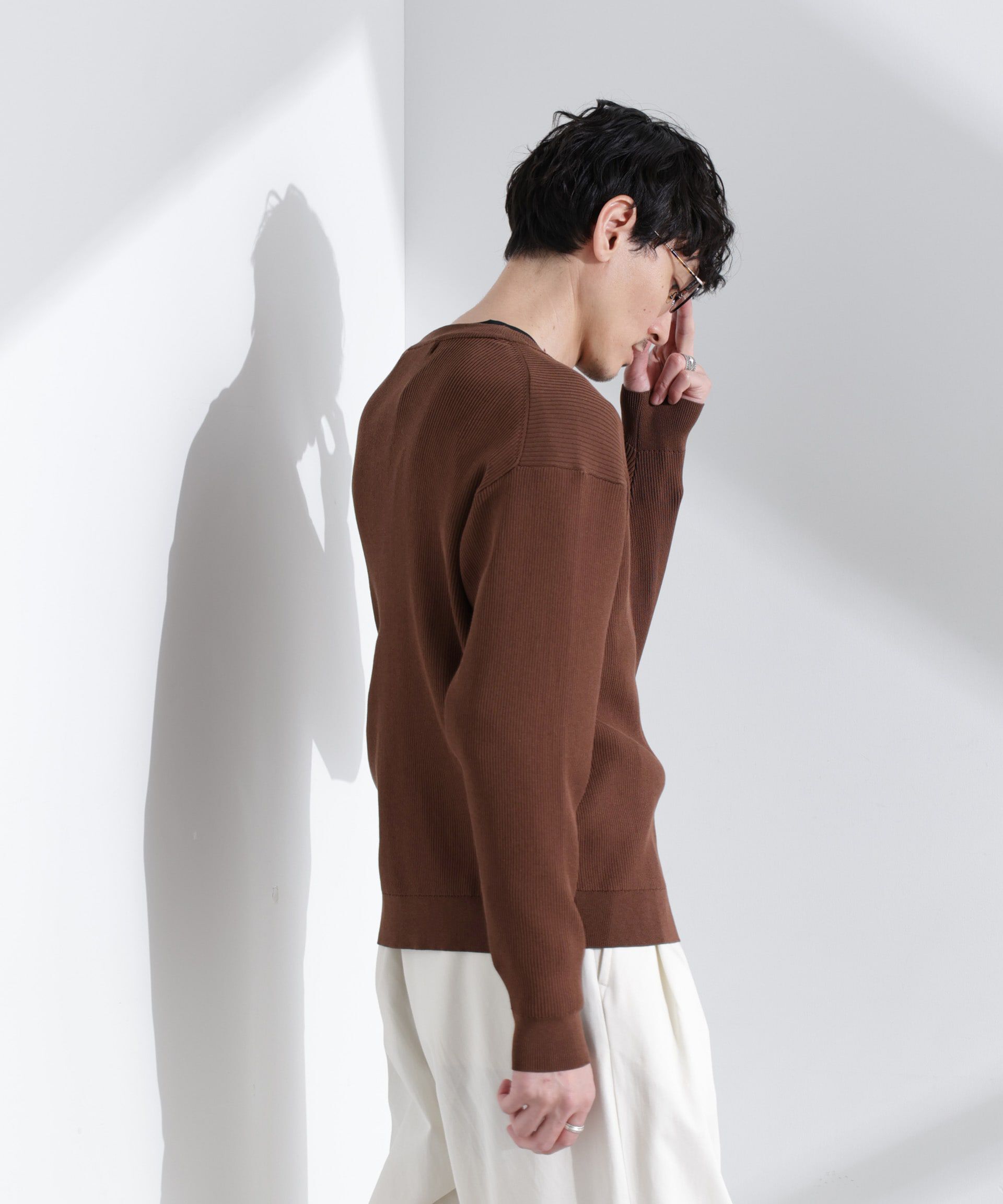  「CICAドライタッチ リブカーディガン」|カーディガン|