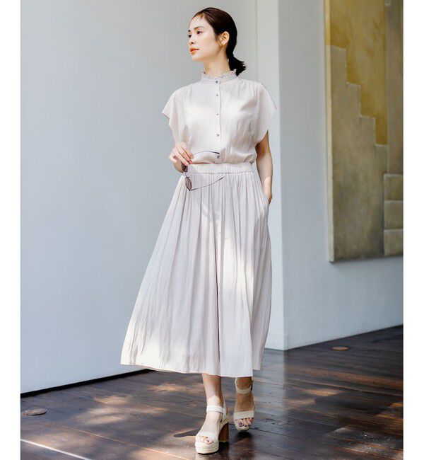 組曲「【新色追加・ウエスト調整可】ギャザーライトデシン パンツ」|その他|