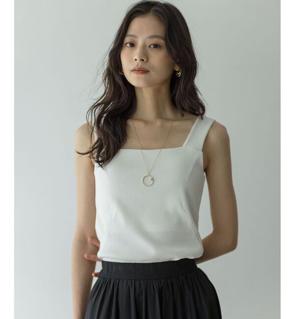 組曲「テレコスクエア タンクトップ」|タンクトップ|ホワイト系