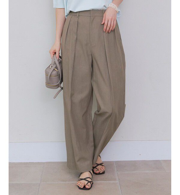 自由区「【洗える】ドビーオックスストレッチカーブ パンツ」|その他|モカ