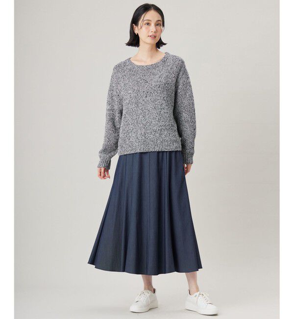 自由区「【洗える】ラメブークレ ニット」|ニット・セーター|