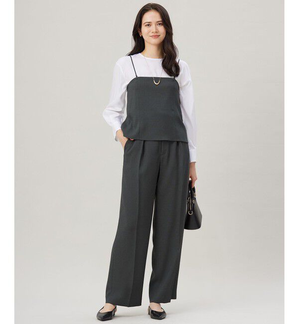 自由区「【セットアップ対応・接触冷感・洗える】リネンライクシンセティックキャミ ビスチェ」|その他|