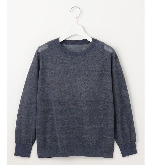 自由区「【ワコールコラボ】【洗える】シアーボーダー ニット」|ニット・セーター|