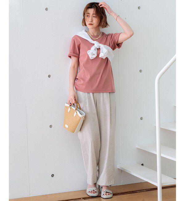 23区「【洗える】リネンレーヨンストレッチ ドロスト パンツ」|その他|