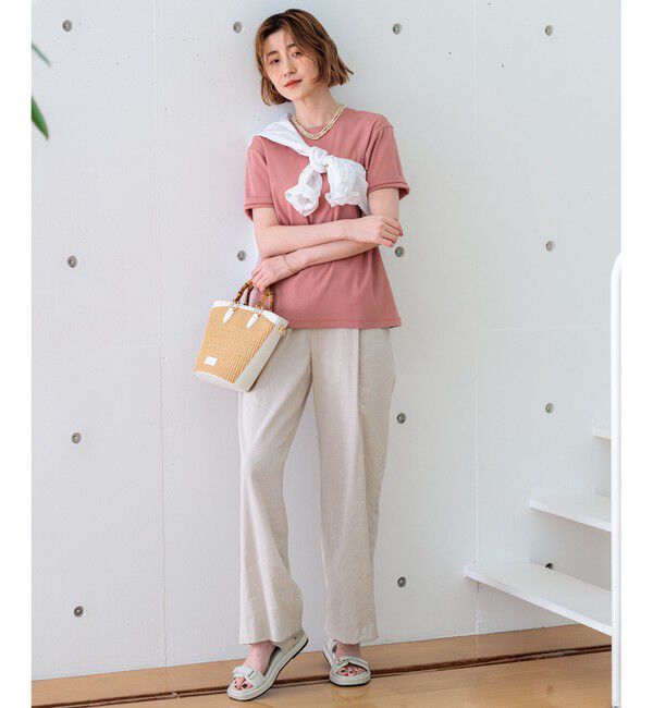 23区「【洗える】リネンレーヨンストレッチ ドロスト パンツ」|その他|