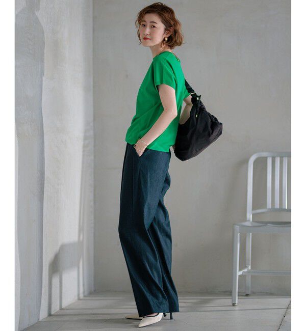 23区「【洗える】リネンレーヨンストレッチ ドロスト パンツ」|その他|