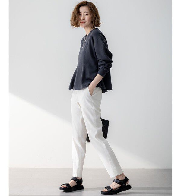 23区「【洗える】リネンレーヨンストレッチ テーパード パンツ」|その他|