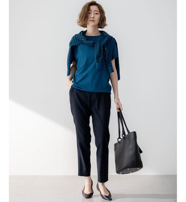 23区「【洗える】リネンレーヨンストレッチ テーパード パンツ」|その他|