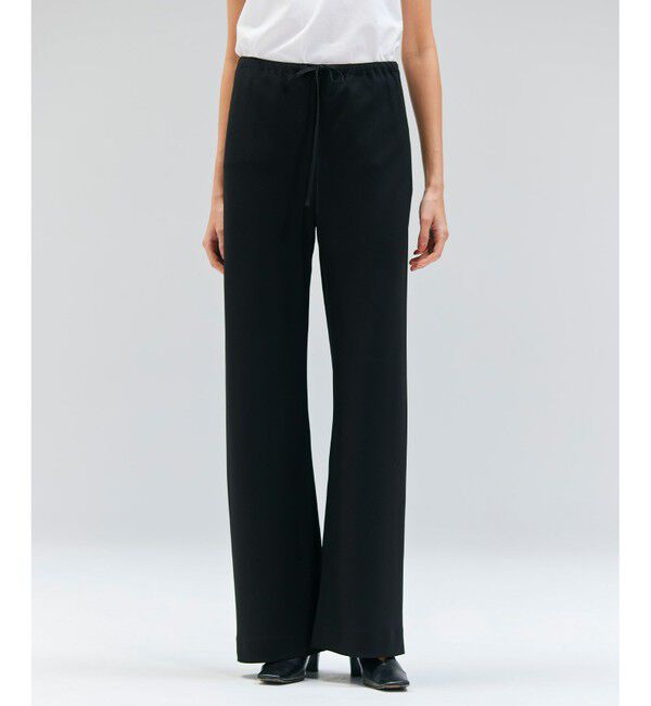 BEIGE,「【洗える・STORY 10月号掲載】FLEUR / ウエストゴムイージーワイドパンツ」|その他|Black