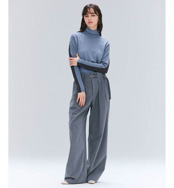 BEIGE,「【洗える・VERY NaVY掲載】LA MONNAIE / バイカラーウールタートルニット」|ニット・セーター|