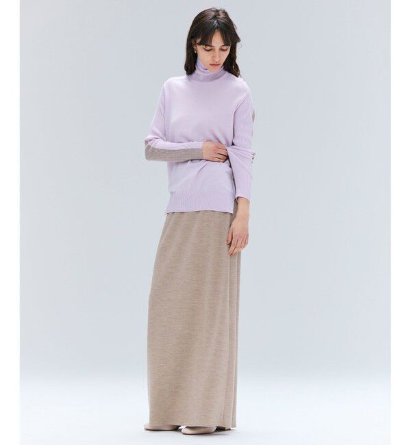 BEIGE,「【洗える・VERY NaVY掲載】LA MONNAIE / バイカラーウールタートルニット」|ニット・セーター|