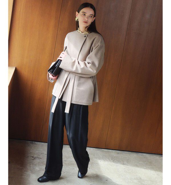 BEIGE,「【Oggi 10月号掲載】COBURN / シルク混2タックカーヴィーワイドパンツ」|その他|