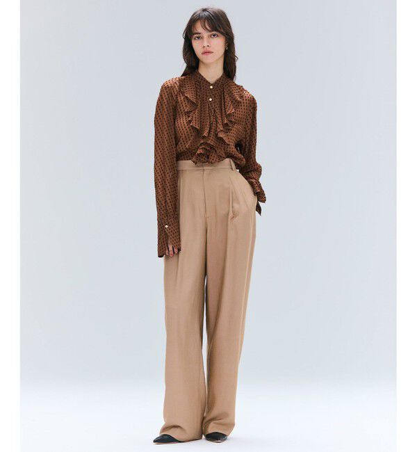 BEIGE,「【Oggi 10月号掲載】COBURN / シルク混2タックカーヴィーワイドパンツ」|その他|