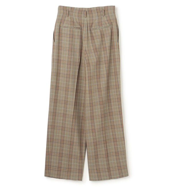 BEIGE,「SELMA / チェックウールハイウエストタックパンツ」|その他|