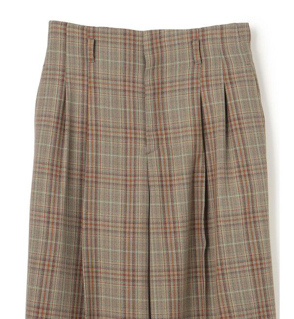 BEIGE,「SELMA / チェックウールハイウエストタックパンツ」|その他|