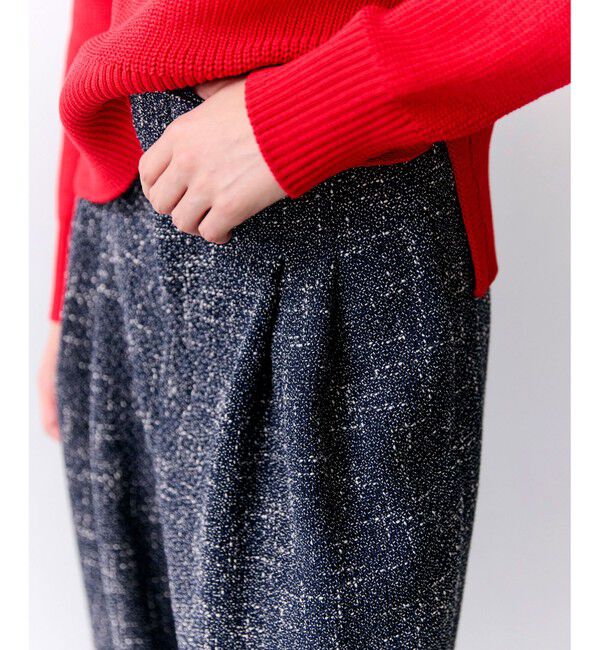 BEIGE,「TRIPHANE / ハイウエストツイードタックパンツ」|その他|