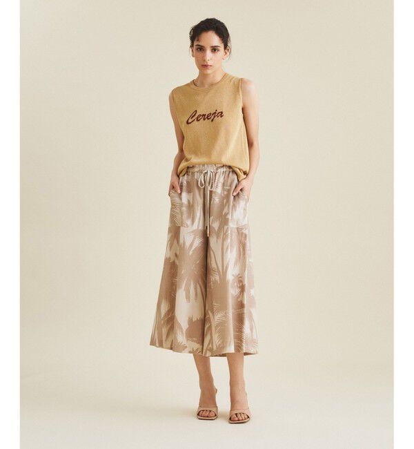  「リネンコットンプリントパンツ」|その他|