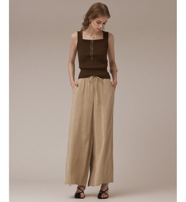 GRACE CONTINENTAL「フィブリルイージーパンツ」|その他|ベージュ