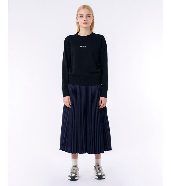 LACOSTE「ブランドネームロゴ刺繍 クルーネックスウェットプルオーバー トレーナー」|スウェット・ジャージ|