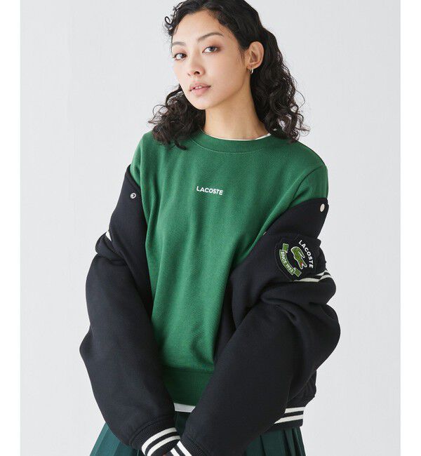 LACOSTE「ブランドネームロゴ刺繍 クルーネックスウェットプルオーバー トレーナー」|スウェット・ジャージ|