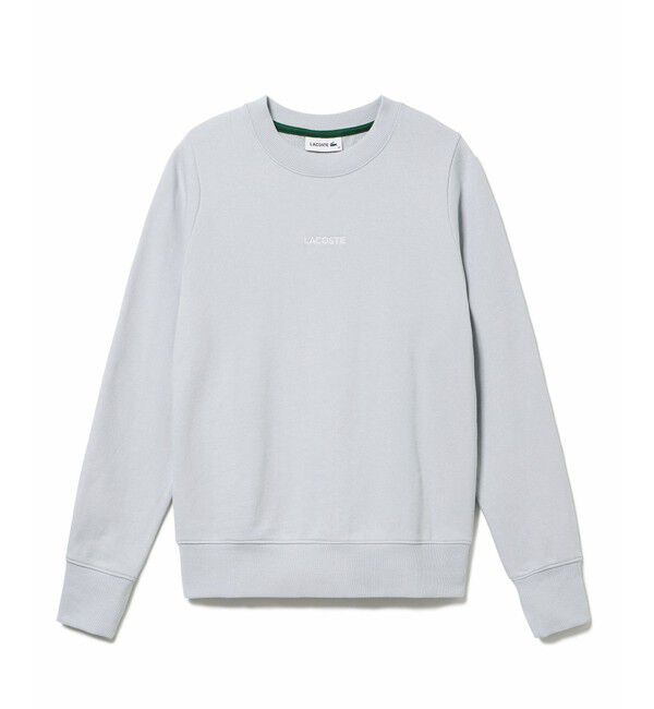 LACOSTE「ブランドネームロゴ刺繍 クルーネックスウェットプルオーバー トレーナー」|スウェット・ジャージ|ライトグレー