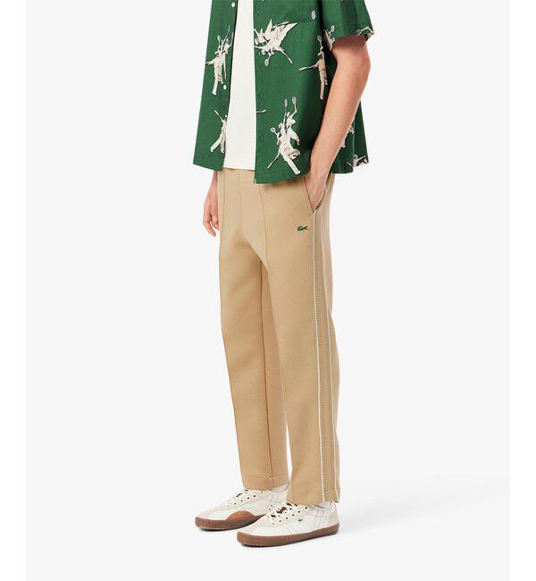 LACOSTE「サイドテーピングダブルフェイススェットパンツ」|その他|ベージュ