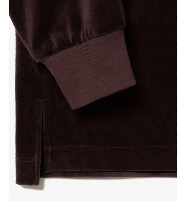 LACOSTE「ルーズシルエット サイドスリット ベロアポロシャツ」|ポロシャツ|