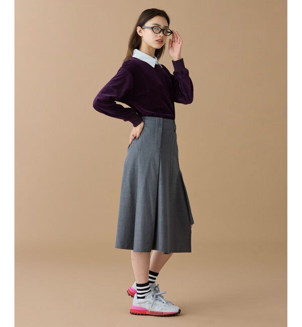 LACOSTE「ルーズシルエット サイドスリット ベロアポロシャツ」|ポロシャツ|