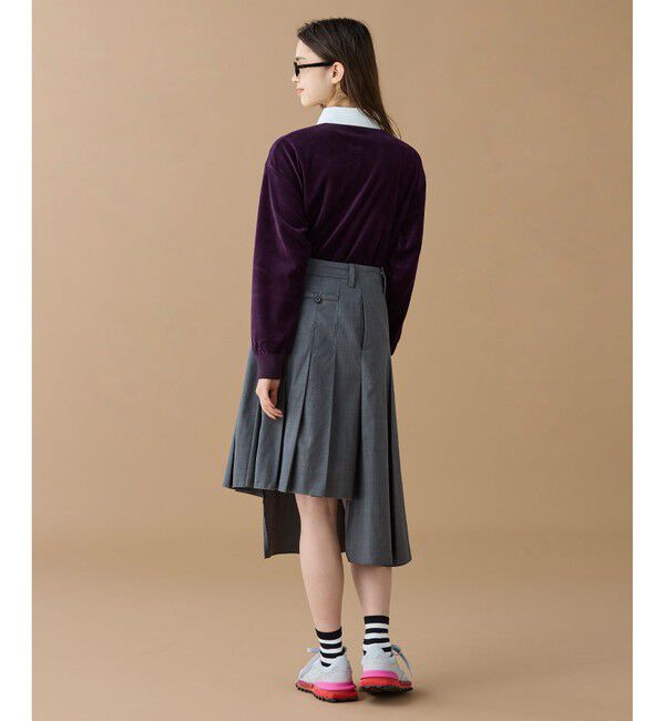 LACOSTE「ルーズシルエット サイドスリット ベロアポロシャツ」|ポロシャツ|