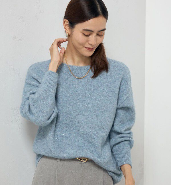 NOLLEY'S sophi「モヘヤラメスパンコール2WAYプルオーバーニット」|ニット・セーター|