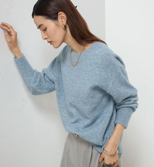 NOLLEY'S sophi「モヘヤラメスパンコール2WAYプルオーバーニット」|ニット・セーター|