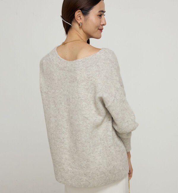 NOLLEY'S sophi「モヘヤラメスパンコール2WAYプルオーバーニット」|ニット・セーター|